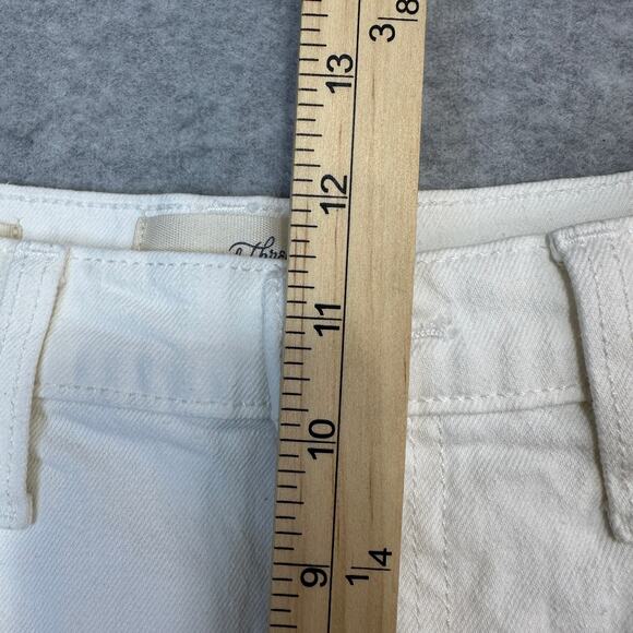 Universal Thread Jean Shorts WMNS 8R Highest Rise Shortie White Frayed Hem Denim - Picture 10 of 11